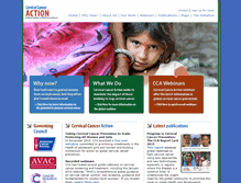 Tablet Screenshot of cervicalcanceraction.org